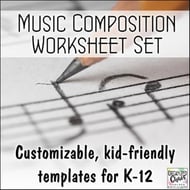 Music Composition Worksheet Set Digital Resources Thumbnail